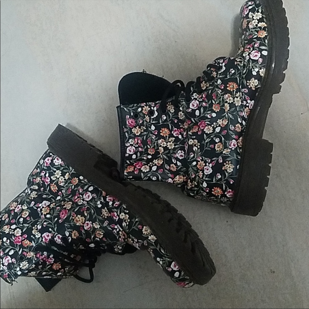 ALDO - floral combat boots